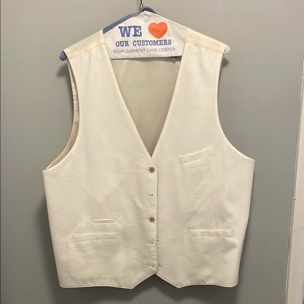 Cream Sleeveless Vest